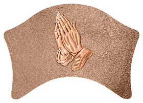 DABAN-516-CP-SH-BZ Copper Praying Hands Shimmer Bronze